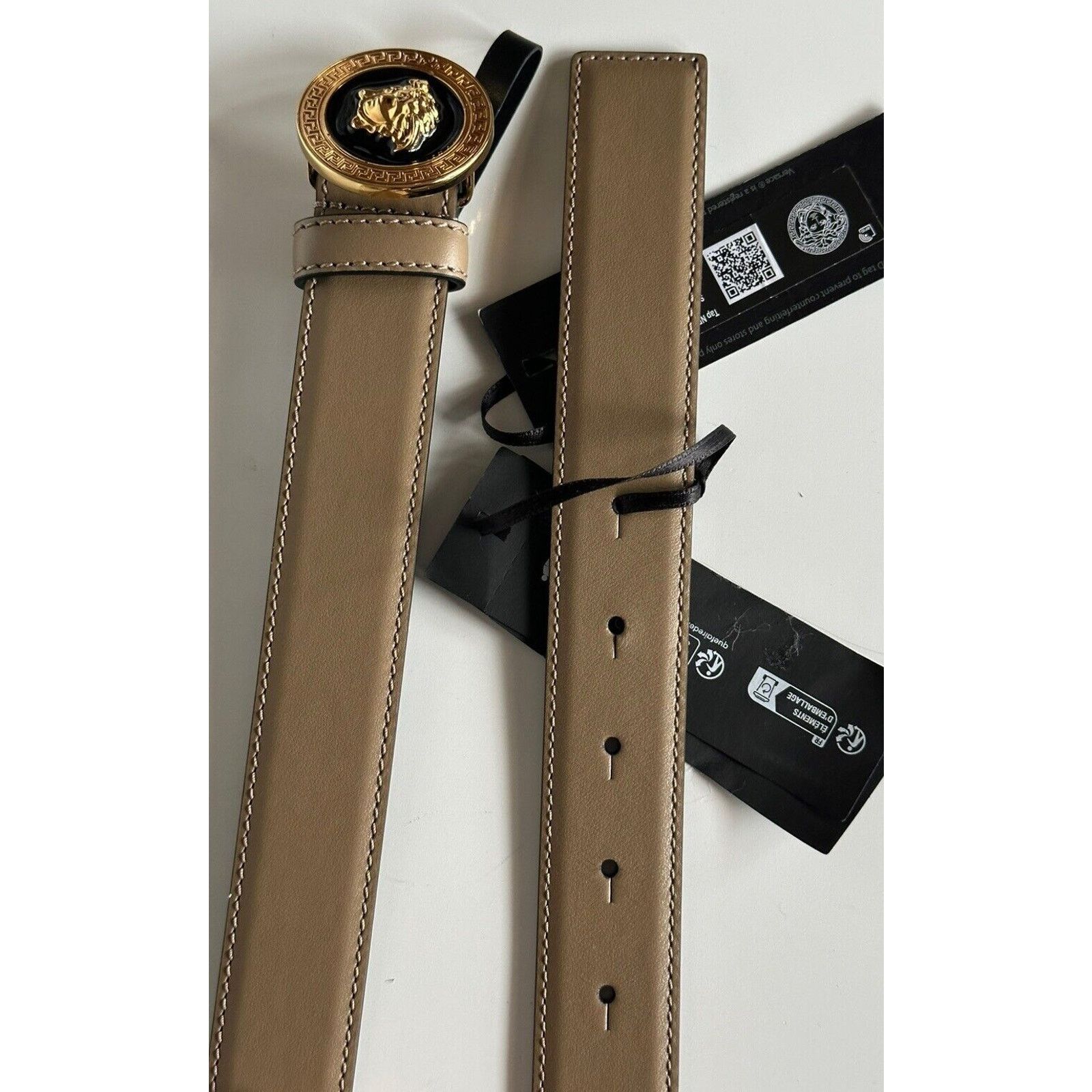 Versace Versace Medusa-Buckle Brown Leather Belt 125 (50) 1012369 Size ONE SIZE - 8 Thumbnail