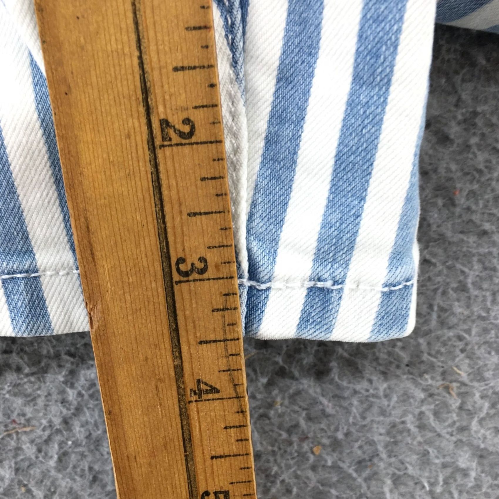 Vintage Universal Thread Mom Shorts Womens 8/29R Blue Striped Cotton Blend Mid Rise NEW Size 30" / US 8 / IT 44 - 7 Thumbnail