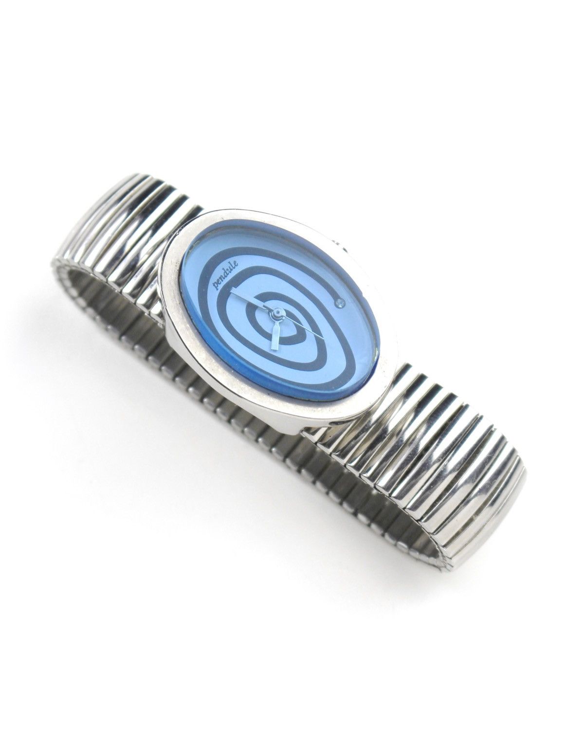 Vintage 2000S PENDULE OVAL- BLUE HYPNOTIC SPIRAL EXPANSION WATCH Size ONE SIZE - 3 Thumbnail