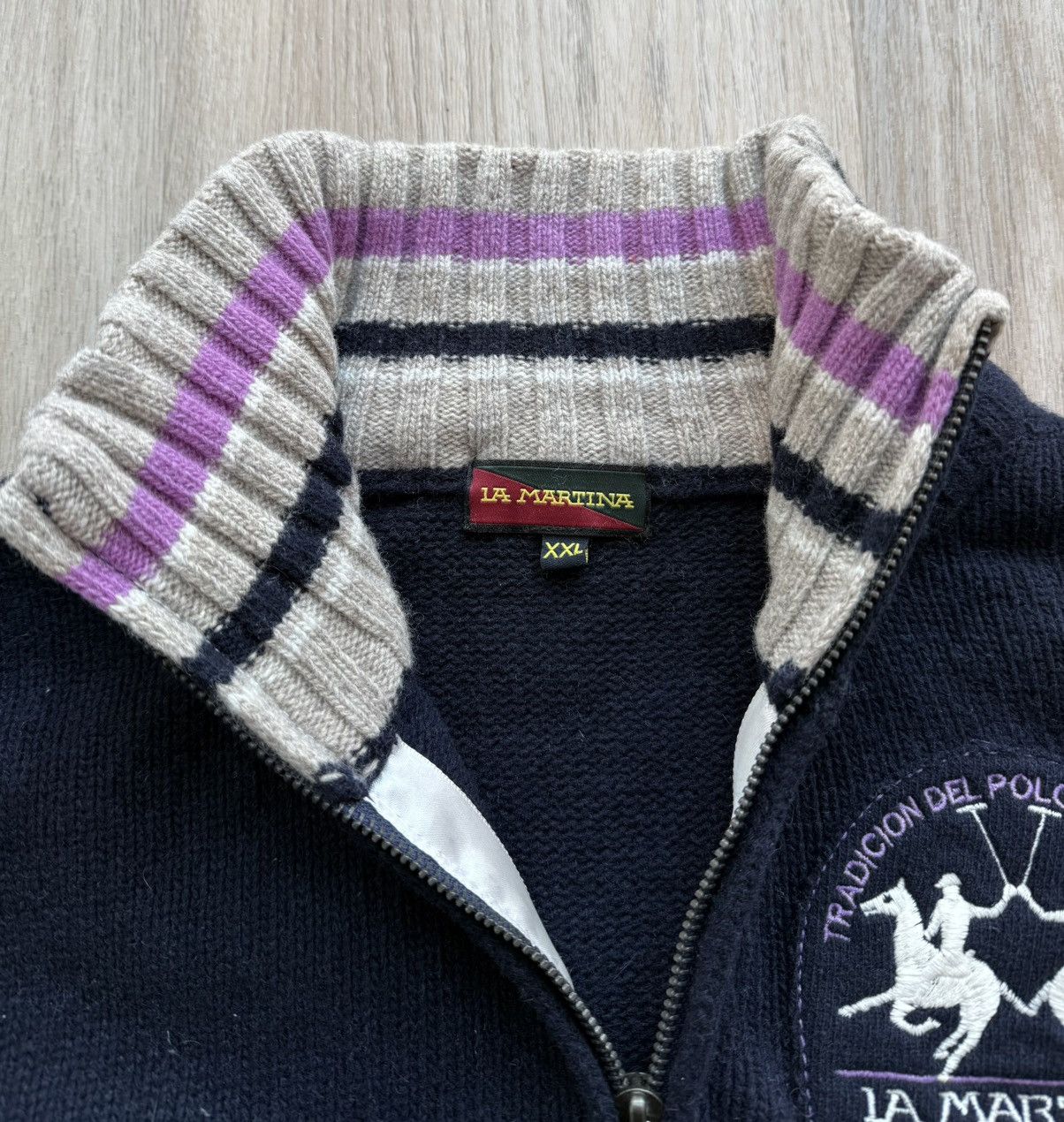 La Martina La Martina Navy Blue Wool Knit Sweater Size US XL / EU 56 / 4 - 5 Thumbnail