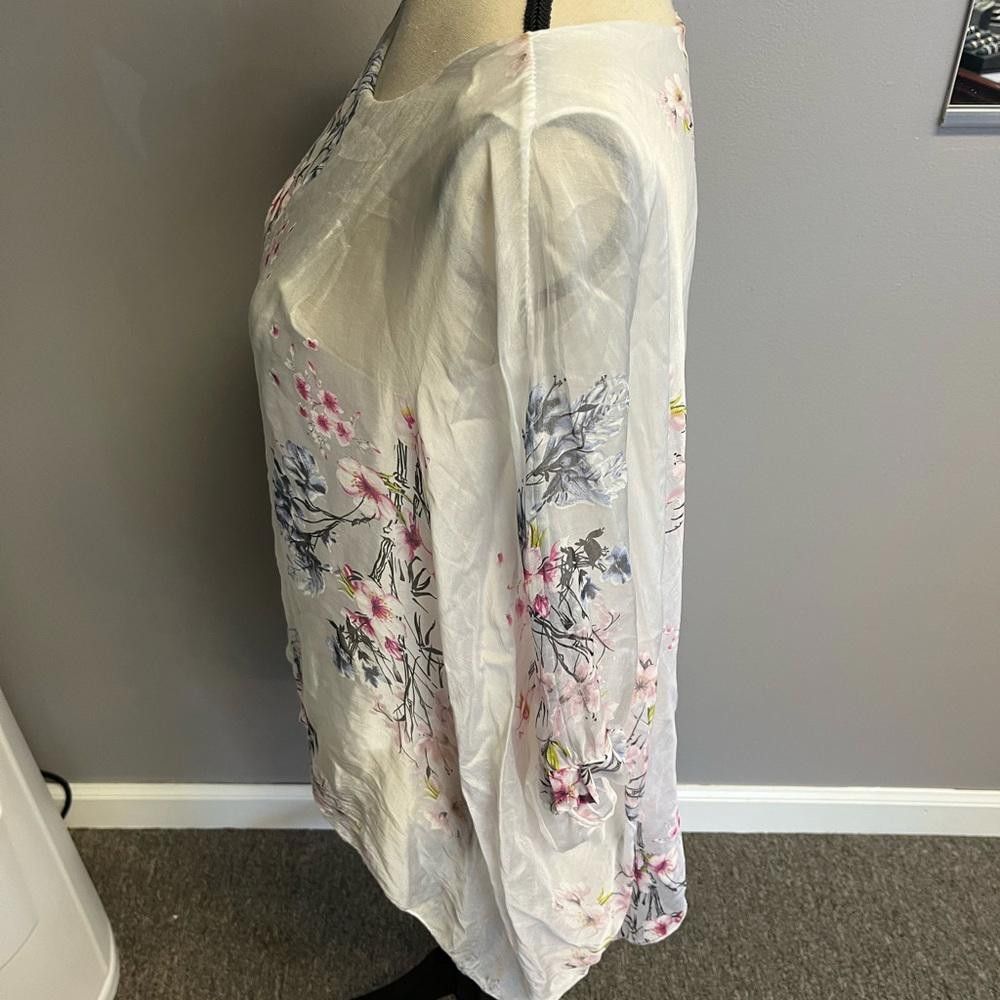 Designer M made in Italy sheer floral blouse size XS Size XS / US 0-2 / IT 36-38 - 4 Thumbnail