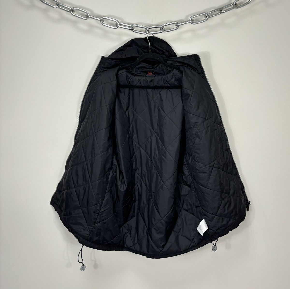 Nike Vintage Nike Y2K Big Logo 90s Swoosh Black Hooded Jacket Size US M / EU 48-50 / 2 - 13 Thumbnail