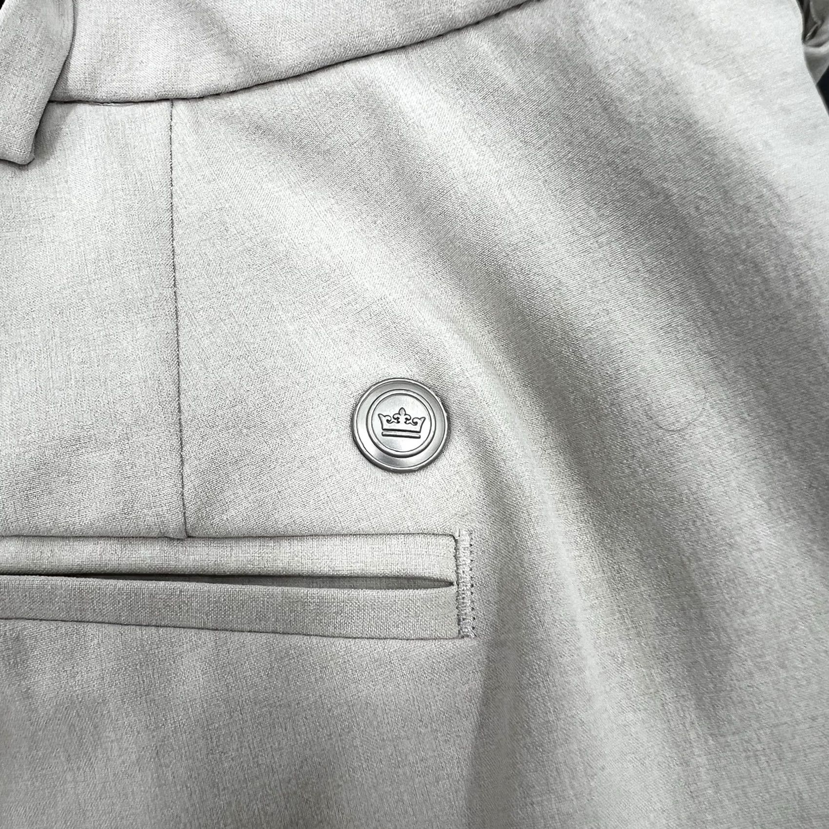 Peter Millar Peter Millar Men's Khaki Flat Front Pants Size 40x30 Beige Twill Chino Regular Straight Zipper Button Pockets Crown Crafted Size US 40 / EU 56 - 5 Thumbnail