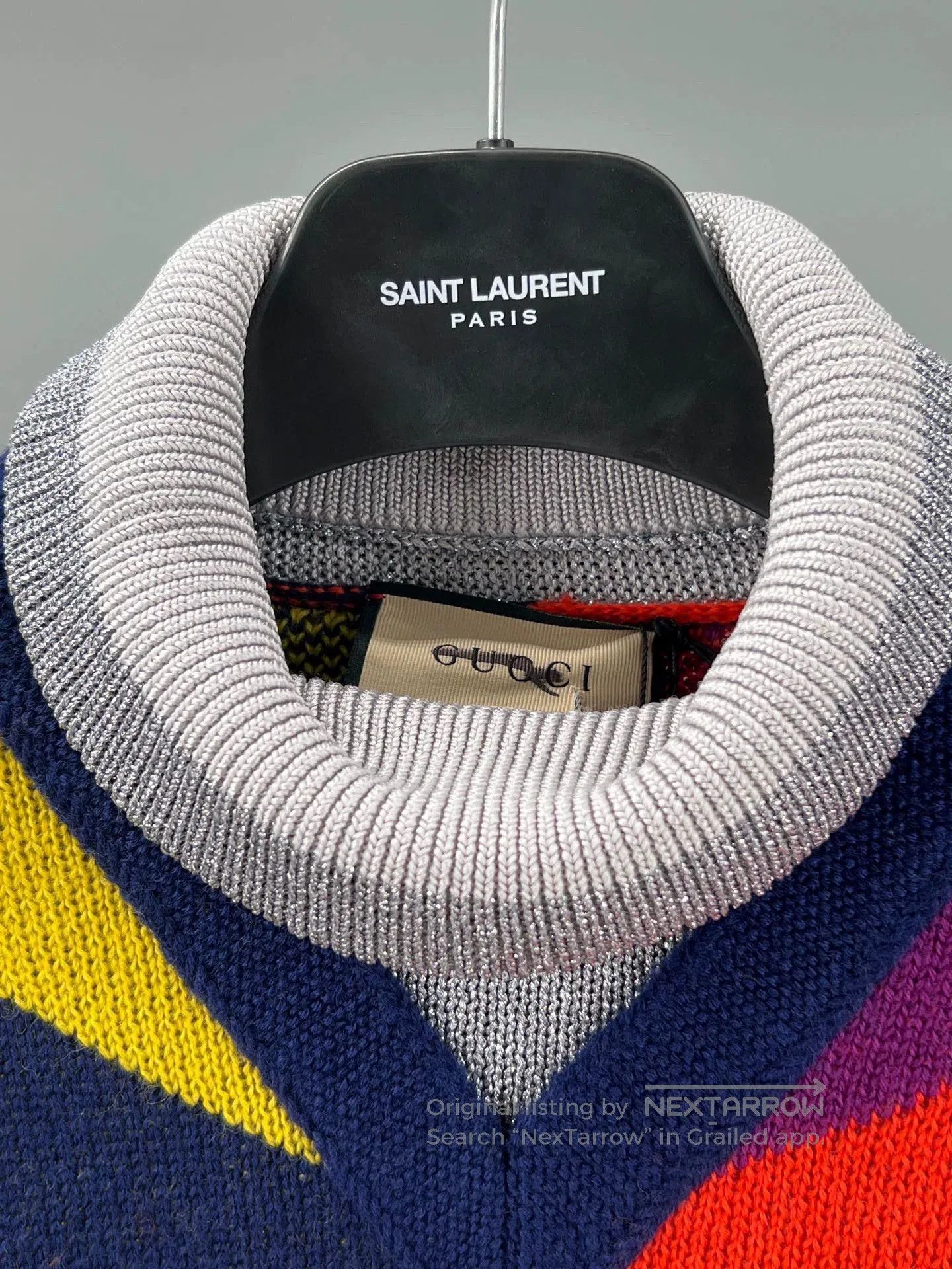 Gucci gucci color block wool knitted sweater. Size US S / EU 44-46 / 1 - 2 Thumbnail