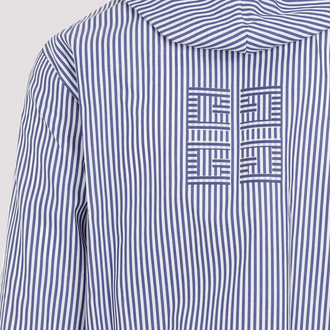 Givenchy o1srvl11e0125 Striped Hooded Windbreaker in Blue Size US L / EU 52-54 / 3 - 4 Thumbnail