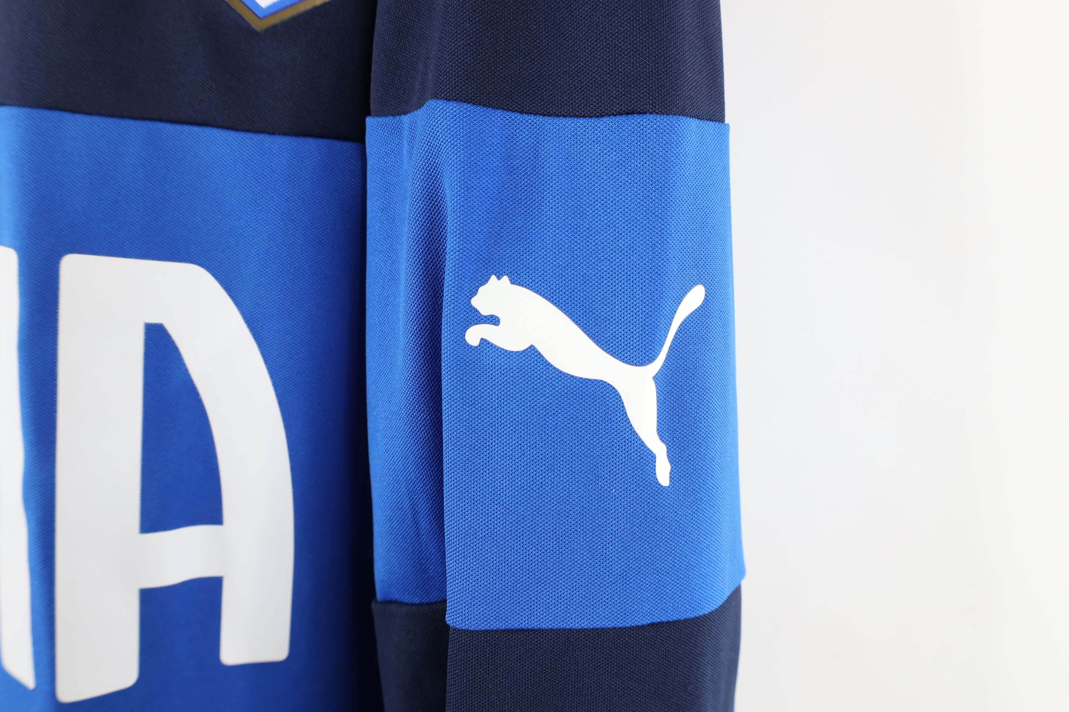 Puma × Vintage Puma Long Sleeve FIGC Italia Italy Soccer Jersey Shirt Blue Size US L / EU 52-54 / 3 - 4 Thumbnail