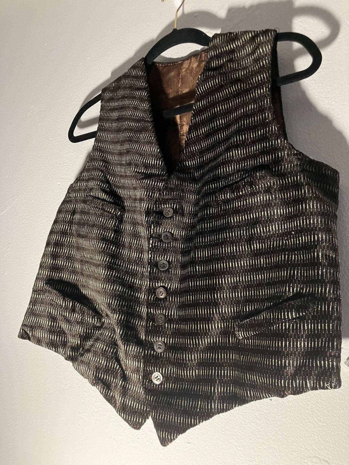 Other 1940s Patterned Satin Waistcoat Size 40R - 4 Thumbnail