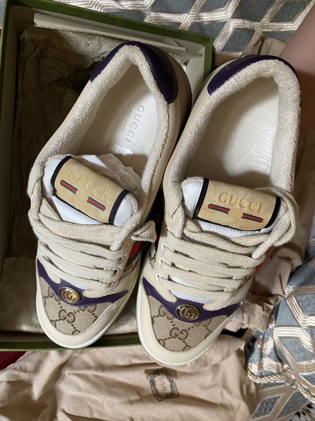 Gucci 🔥 GUCCI 🔥 Baskets Screener à motif GG pour femme Size US 7 / IT 37 - 2 Thumbnail