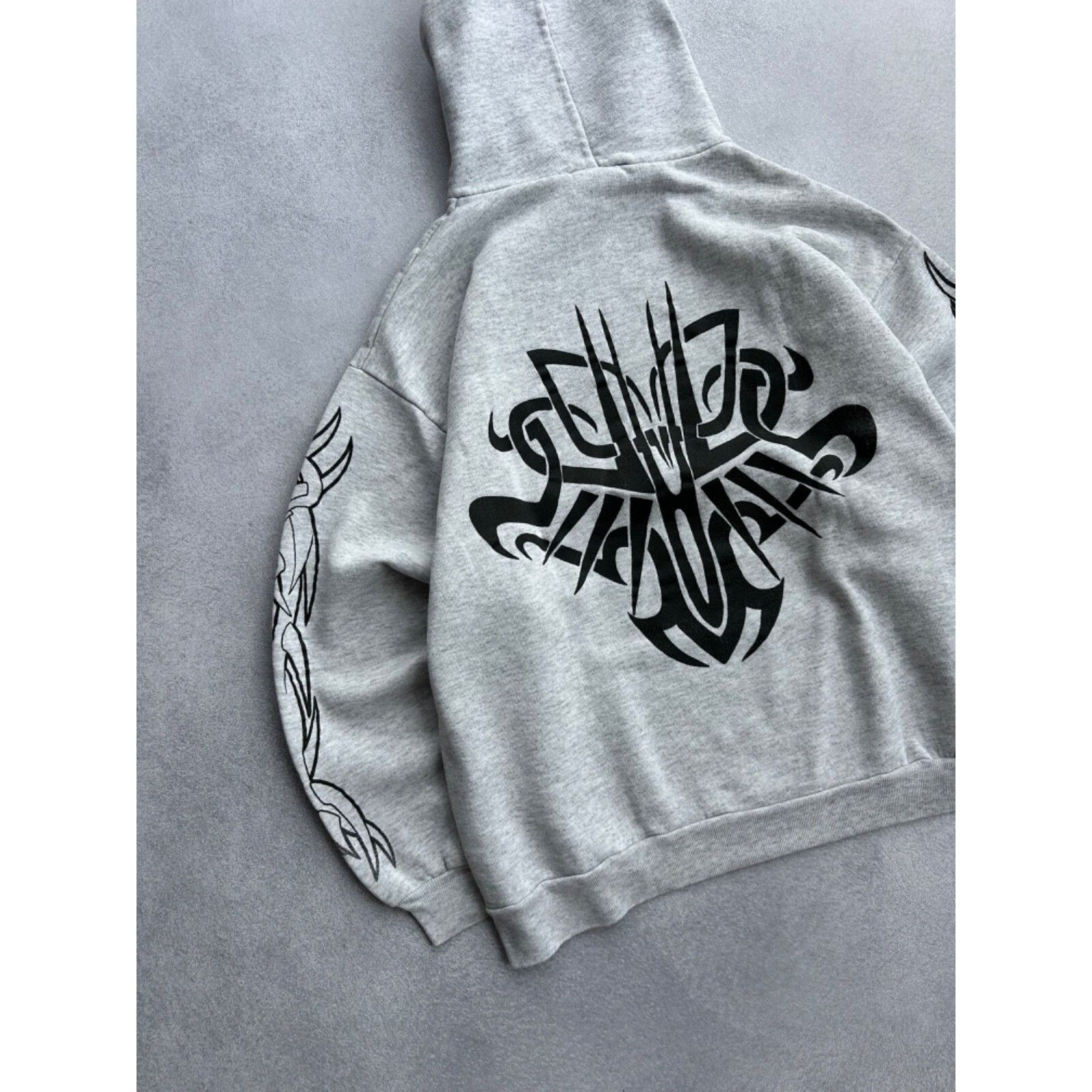 Tribal Streetwear VTG Tribal Streetwear USA Grey Logos Hoodie Size US S / EU 44-46 / 1 - 2 Thumbnail