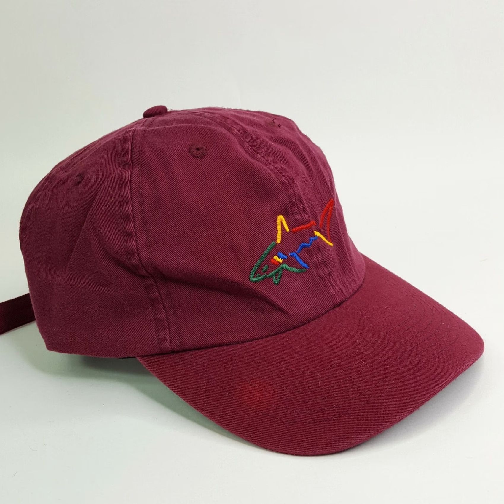 Logo 7 VINTAGE Greg Norman Shark Snapback Golf Hat GN Logo PGA Baseball Cap Adjustable Red 90s Y2K Mens Hat Size ONE SIZE - 4 Thumbnail