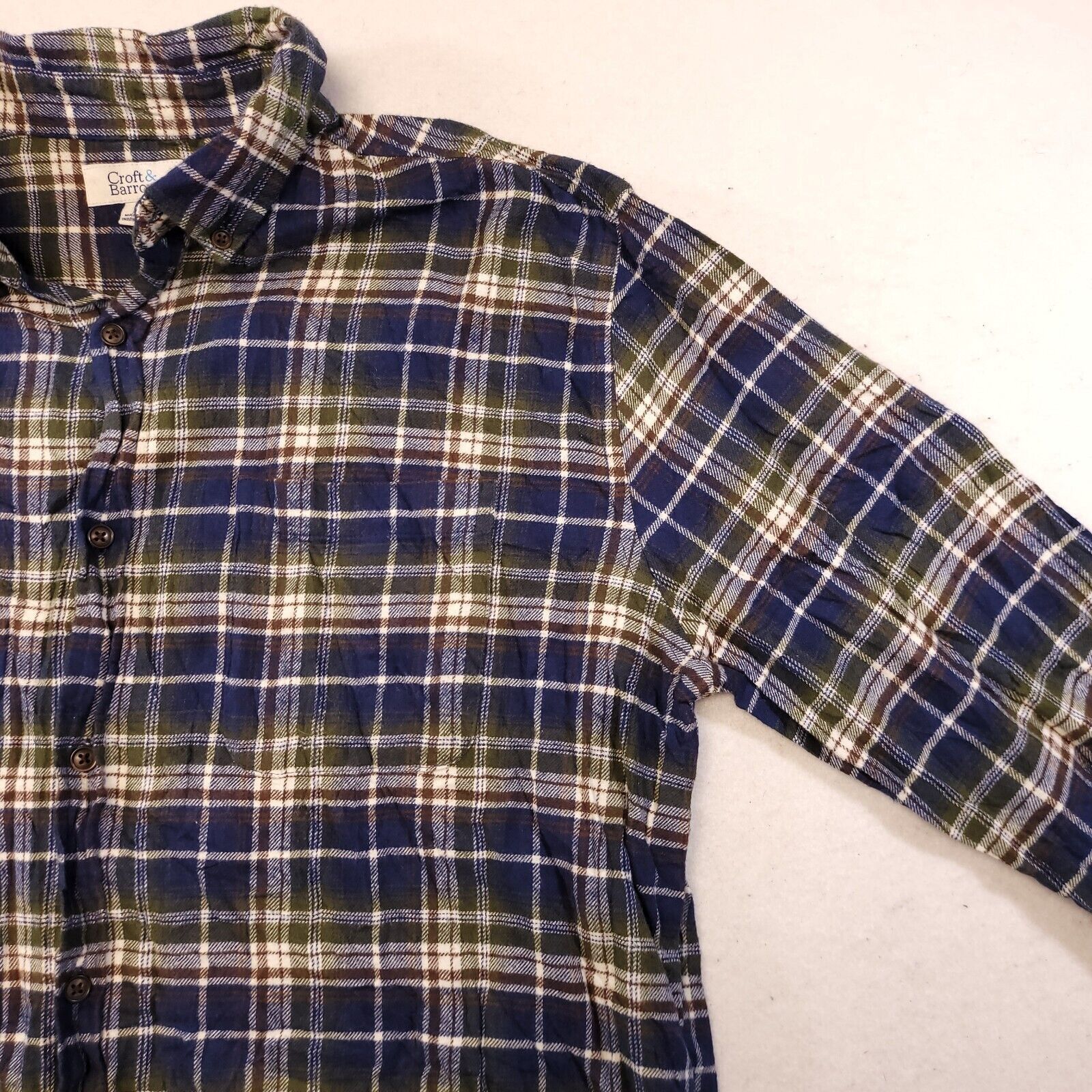 Sonoma Sonoma Madras Flannel Button Up Shirt Mens Size L Blue Size US L / EU 52-54 / 3 - 4 Thumbnail