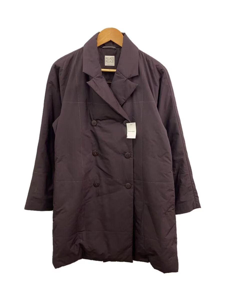 Contrast Stitch Double Breasted Nylon Coat