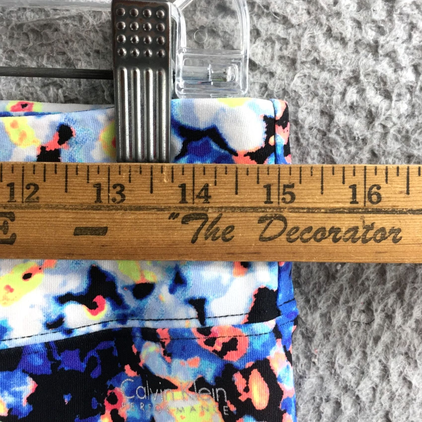 Calvin Klein Calvin Klein Capri Leggings Womens Large Multicolor Pull On Flat Front Mid Rise Yoga Casual Activewear Size 36" / US 14 / IT 50 - 5 Thumbnail