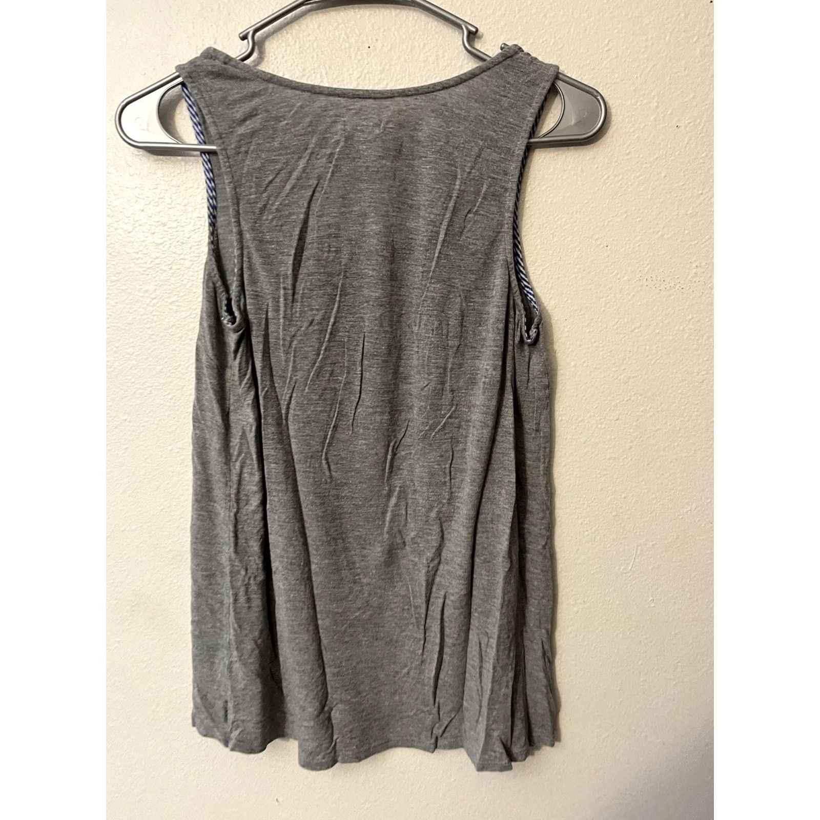 DKNY DKNY Tank Women's Size S Gray Sequin Ribbon Causal Sleeveless Scoop Neck 90s Style Womens Size S / US 4 / IT 40 - 3 Thumbnail