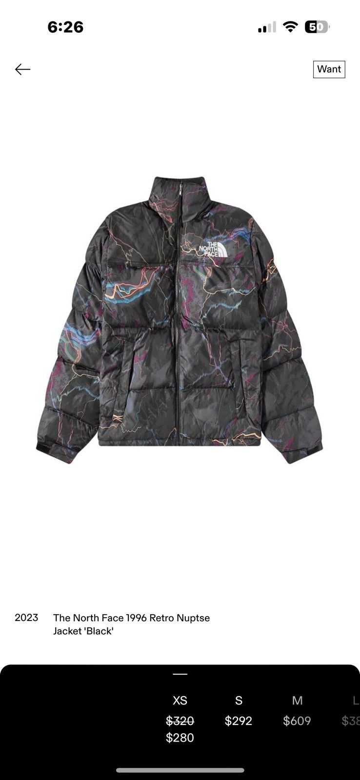 The North Face The North Face 1996 Retro Nuptse Jacket “Black” Size US M / EU 48-50 / 2 - 3 Thumbnail