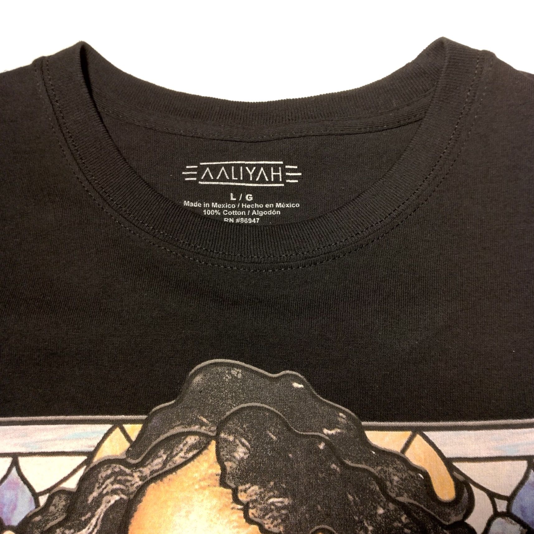 Vintage Aaliyah Shirt Unisex Large Black Short Sleeve Graphic R&B Music Artist Singer Shirt Size US L / EU 52-54 / 3 - 4 Thumbnail