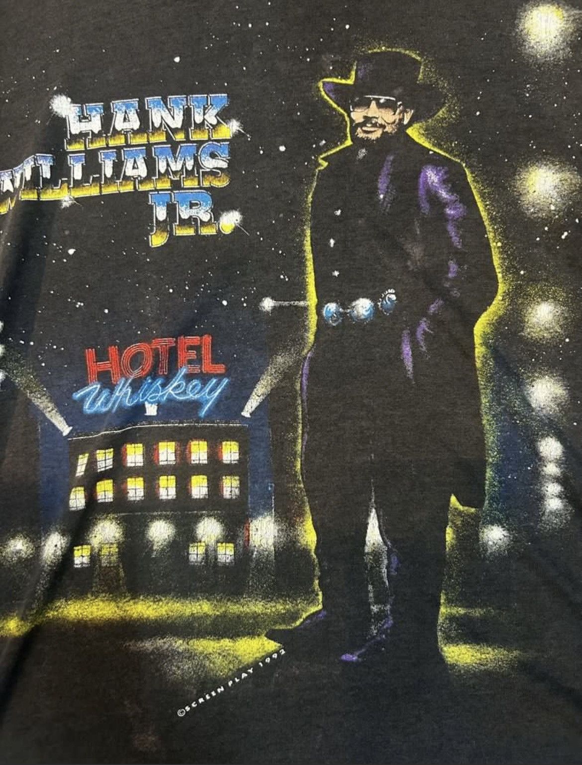 Vintage Hank williams jr Size US L / EU 52-54 / 3 - 3 Thumbnail