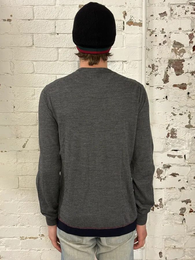 Gucci 2010s Gucci Grey Wool Contrast Classy Sweater Size US M / EU 48-50 / 2 - 3 Thumbnail