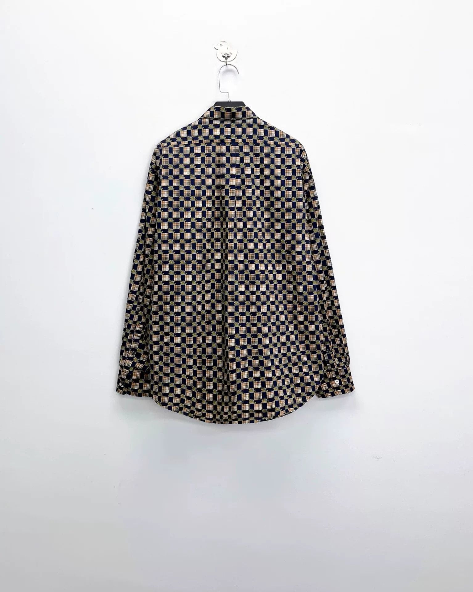 Burberry Burberry Beige Check Knight Print Shirt Size US XL / EU 56 / 4 - 2 Thumbnail