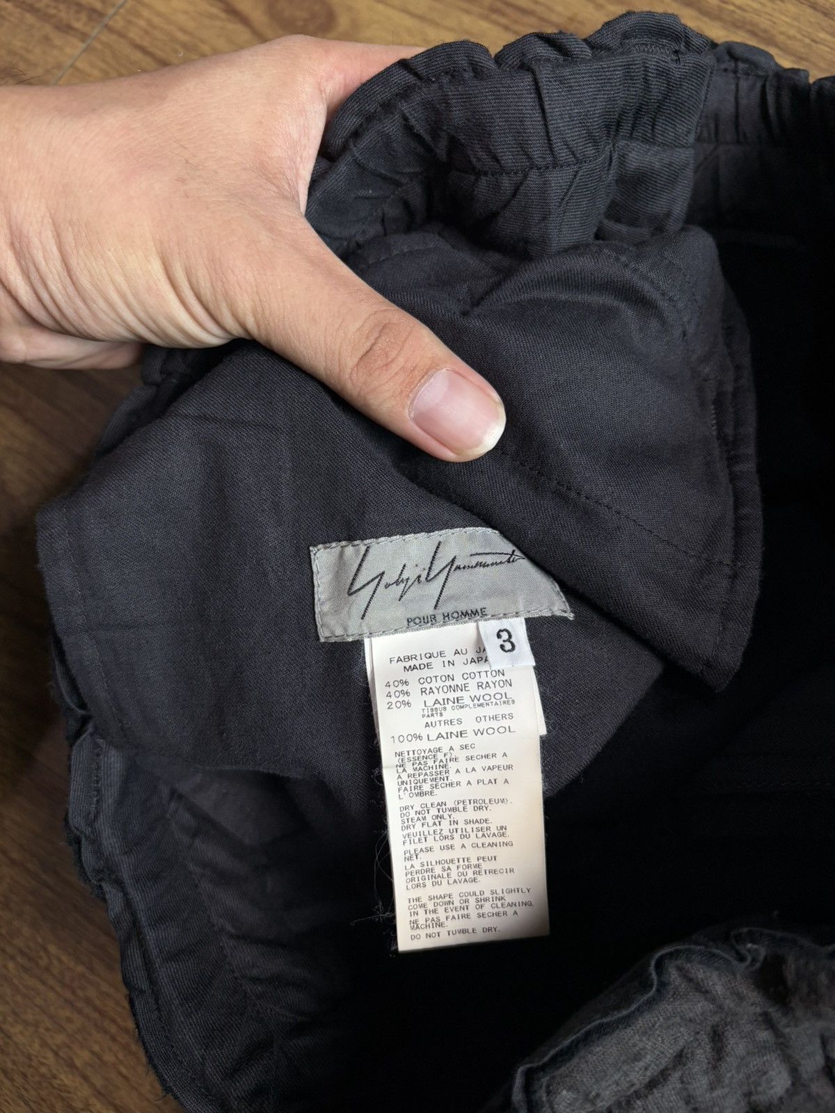 Yohji Yamamoto AW15 Yohji Yamamoto Pour Homme Hybrid Wool Wrap Skirt Pants Size US 32 / EU 48 - 13 Thumbnail