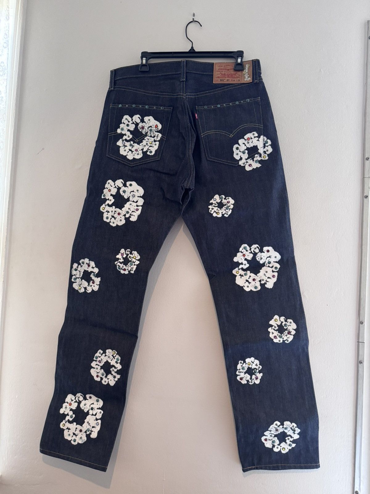 DENIM TEARS Denim Tears Rhinestone Cotton Wreath Raw Selvedge Size US 34 / EU 50 - 2 Thumbnail