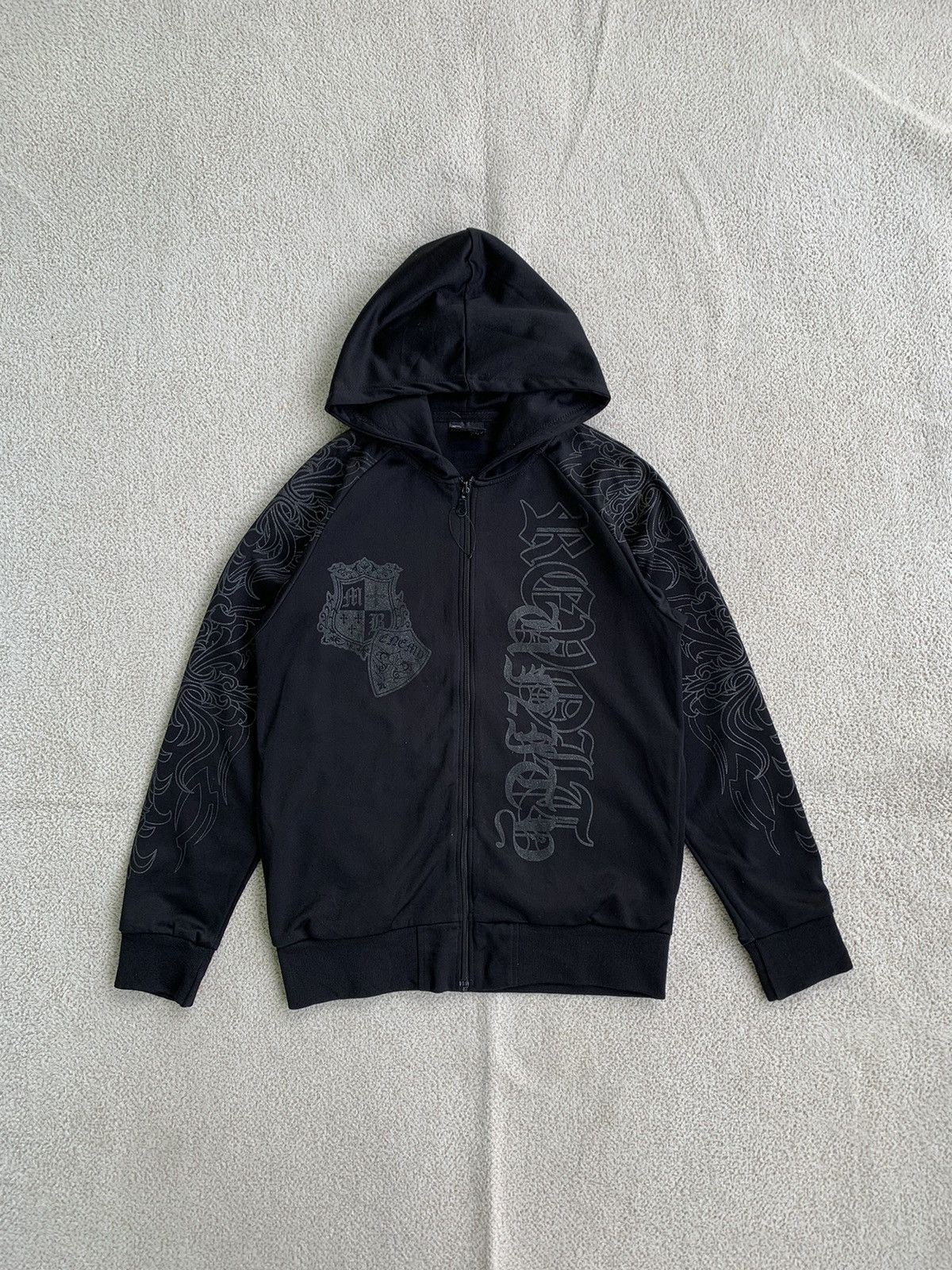 If Six Was Nine × Japanese Brand × Le Grande Bleu (L.G.B.) Vtg Y2k Clash Crossing Revolt Poem Zipper Hoodie Size US L / EU 52-54 / 3 - 1 Thumbnail