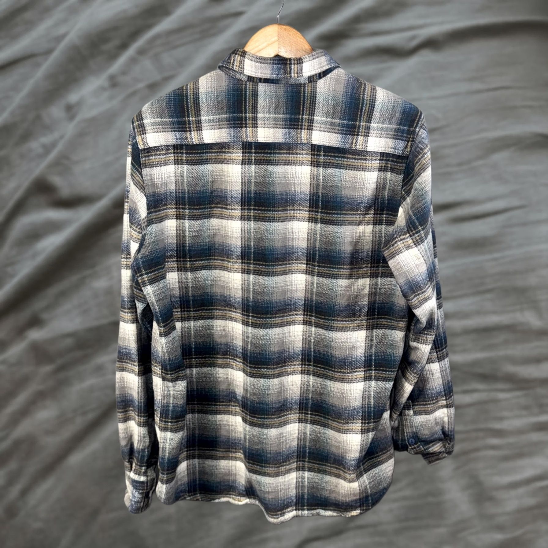 Schott Schott Bros Shirt Mens Large Blue Plaid Flannel Button Down Long Sleeve 6H2135 Size US L / EU 52-54 / 3 - 1 Thumbnail