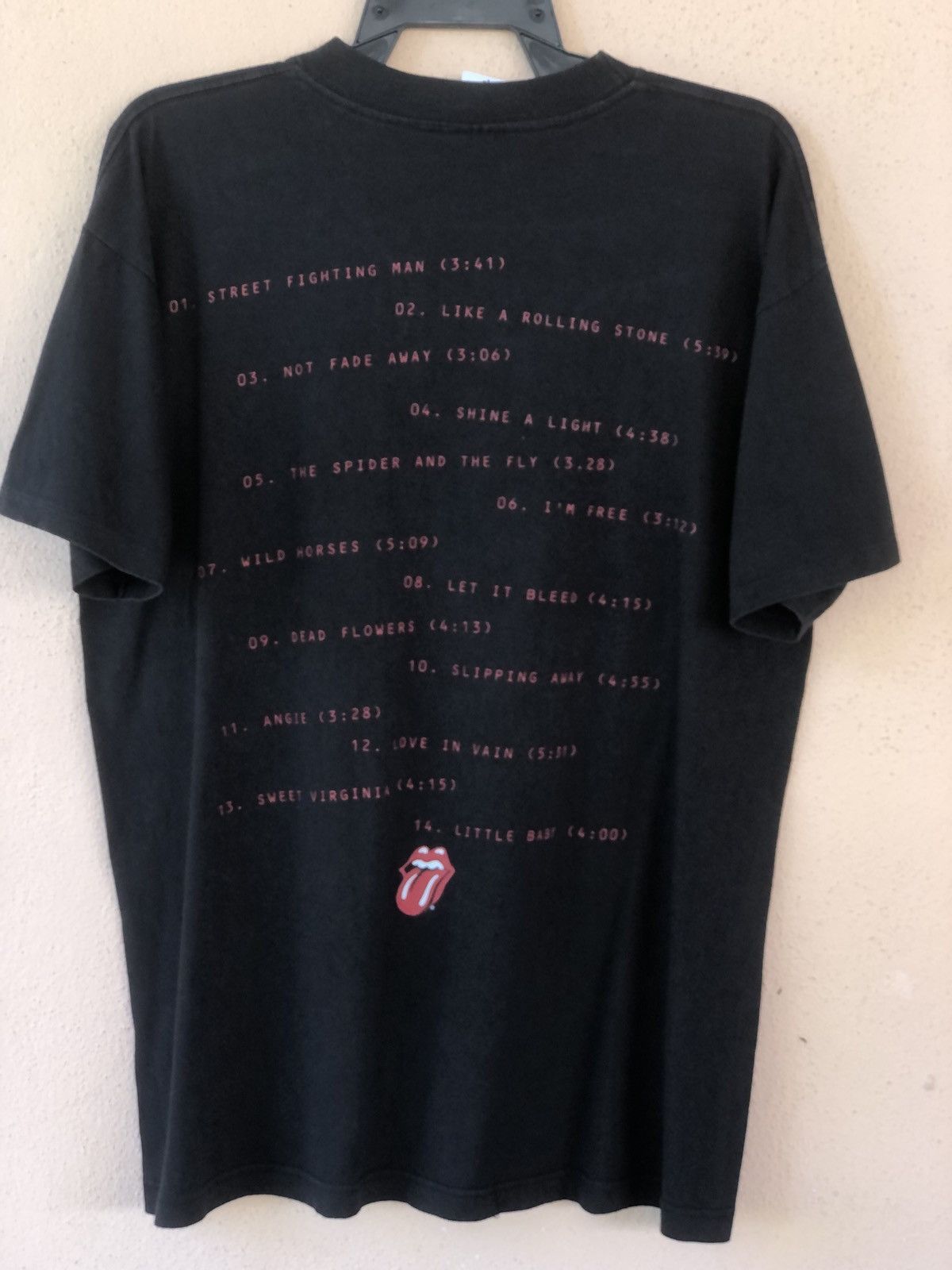 Band Tees × The Rolling Stones × Vintage Vintage 90s The Rolling Stones STRIPPED Band Tee Size US L / EU 52-54 / 3 - 9 Thumbnail