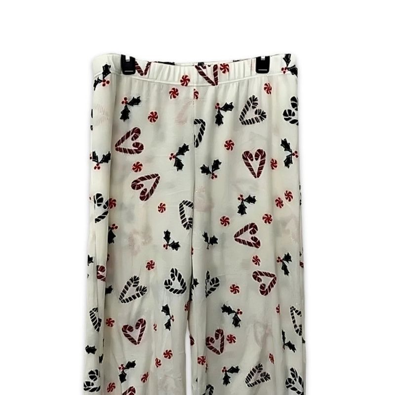 Nordstrom Nordstrom Rack Pajama Pants Soft Fleece Candy Cane Cream W L Size 34" / US 12 / IT 48 - 2 Thumbnail
