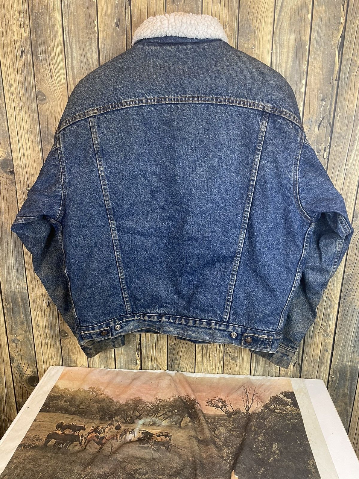 Levi's × Vintage Vintage Levis Denim Jacket Sherpa Made In Usa Size US M / EU 48-50 / 2 - 13 Thumbnail