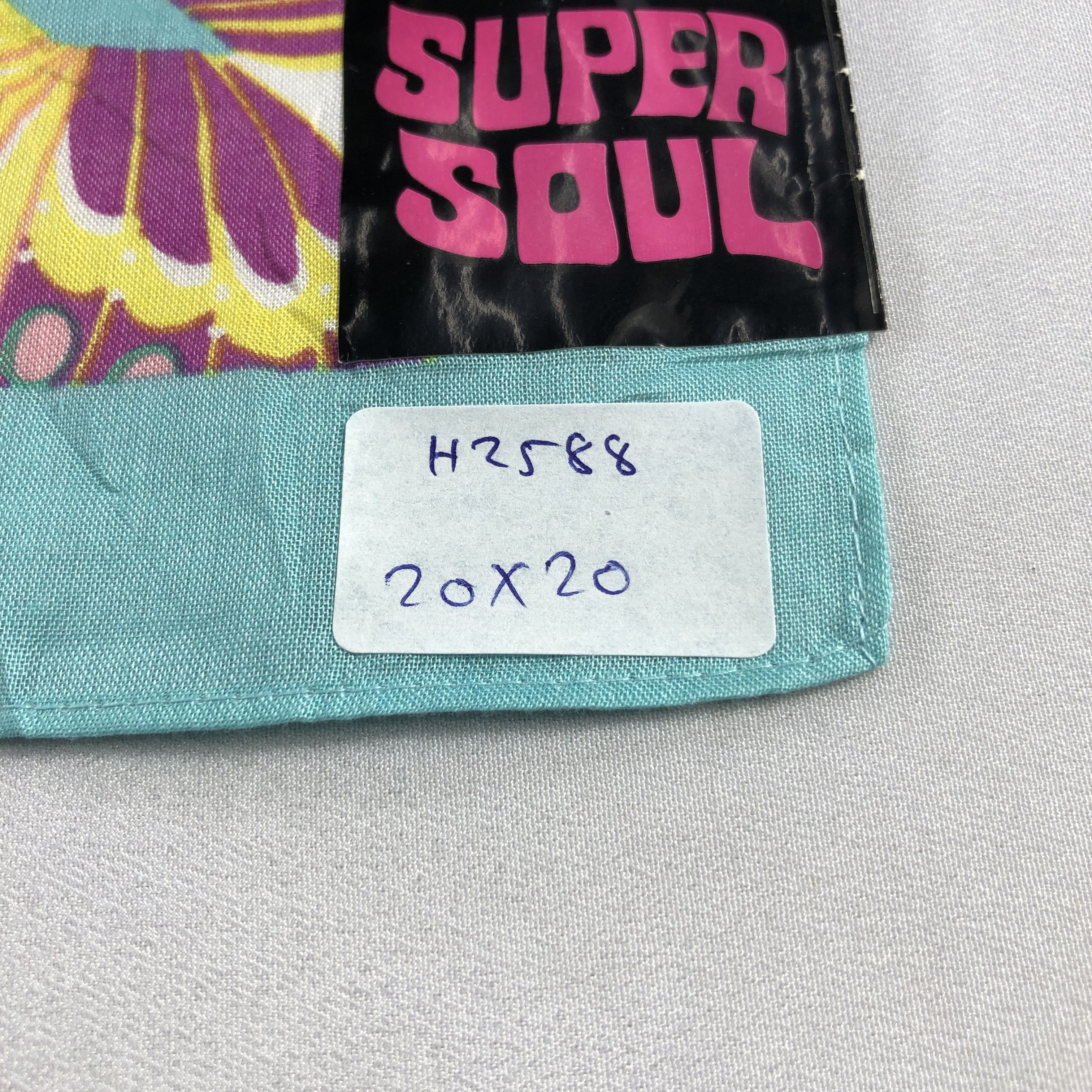 Vintage Super Soul Handkerchief Neckerchief Bandana H2588 Size ONE SIZE - 5 Thumbnail