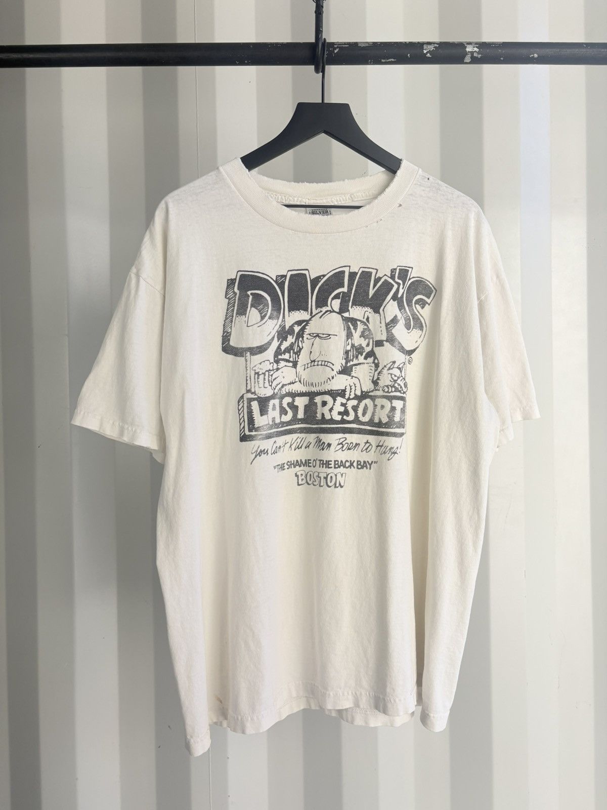 Vintage Thrashed Dicks Last Resort Faded Distressed Shirt GRUNGE Size US XL / EU 56 / 4 - 1 Thumbnail