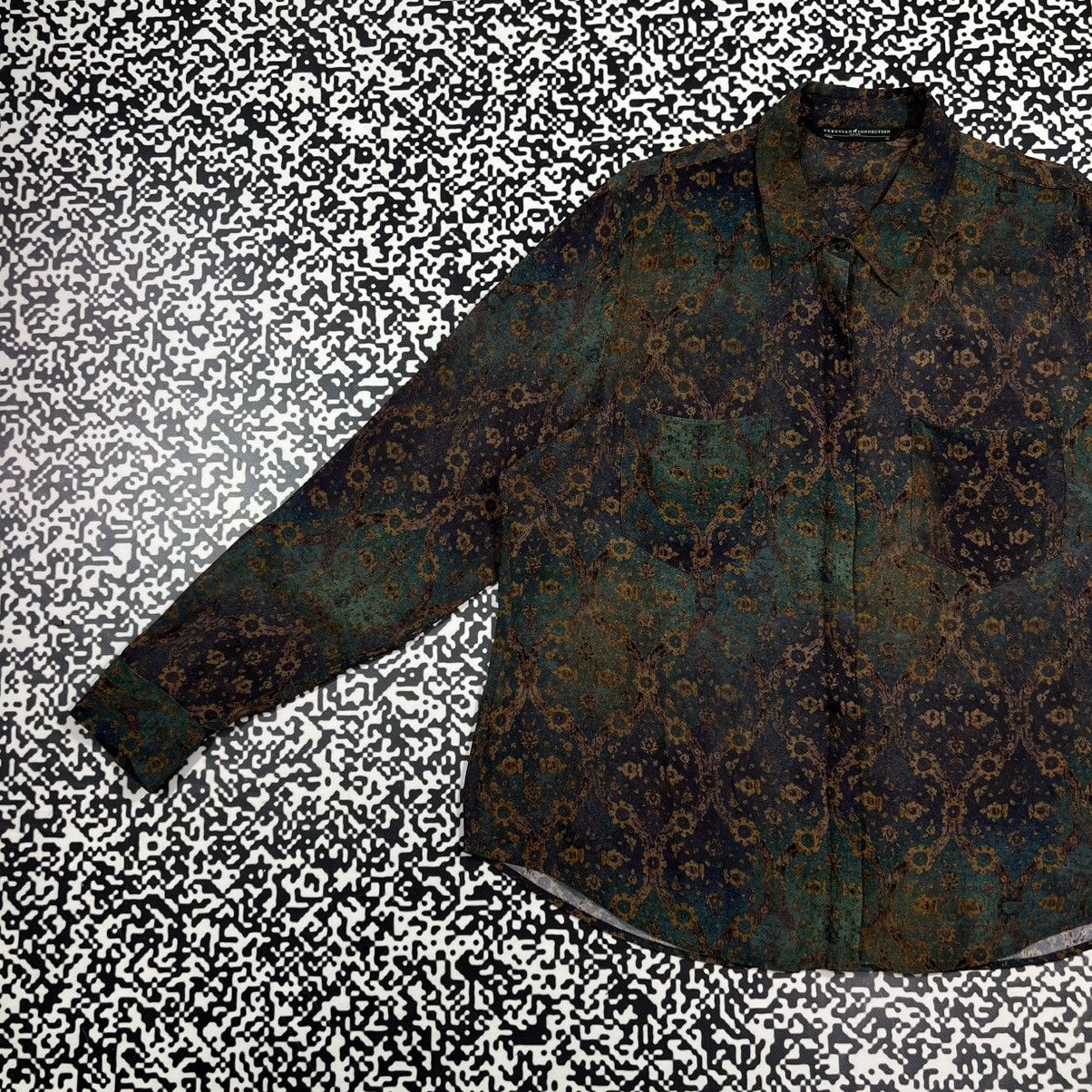Vintage Vintage Y2K Peruvian Connection Viscose Abstract Retro Shirt Size XL / US 12-14 / IT 48-50 - 12 Thumbnail