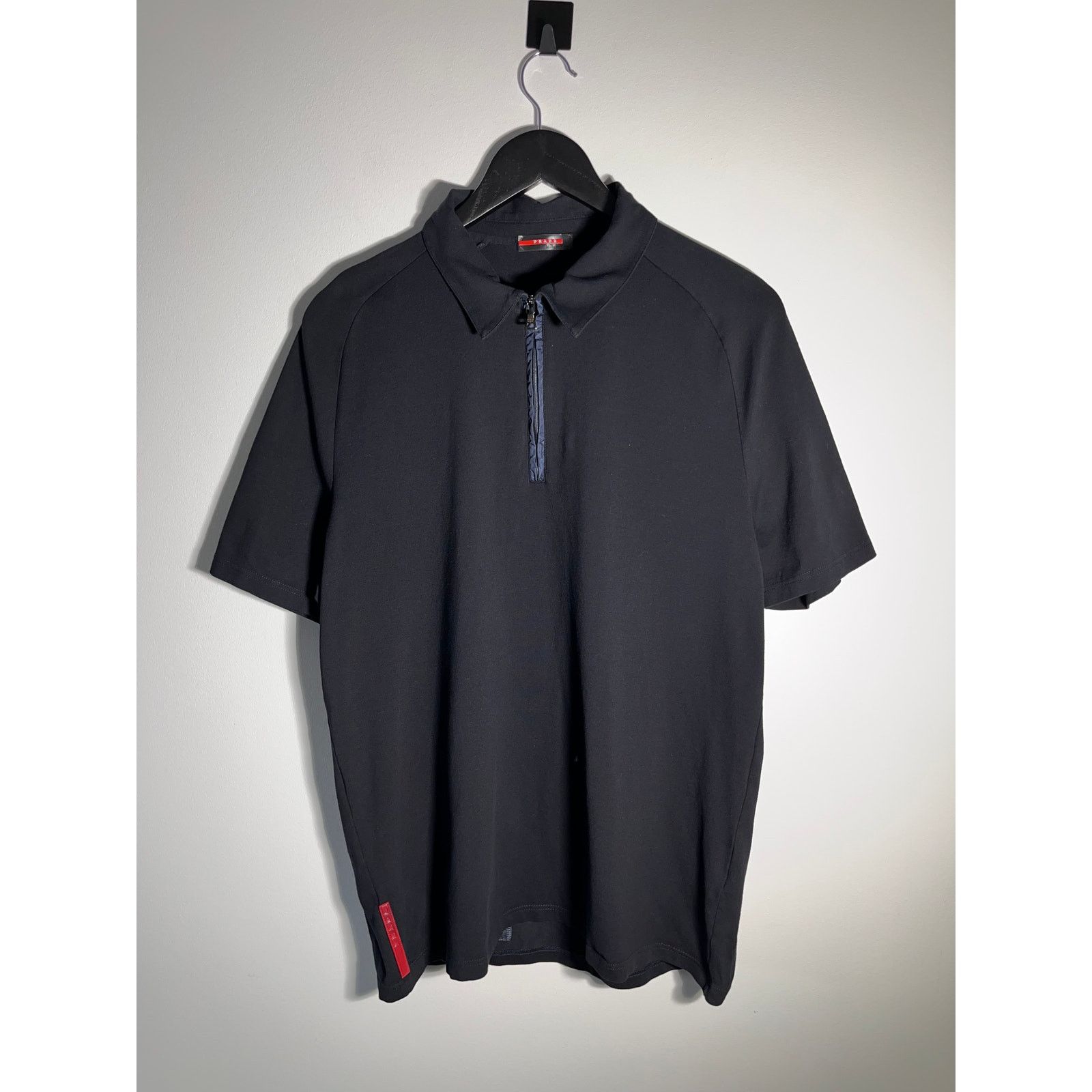 トップス prada sports half zip polo shirt Prada Sports Half-Zip Polo Shirt