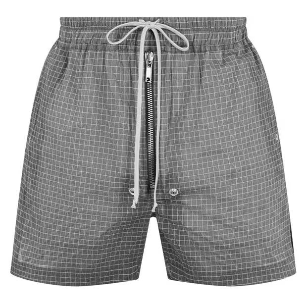 Rick Owens o1g2r1mq0624 Zipped Shorts in Grey & White Size US 30 / EU 46 - 1 Thumbnail