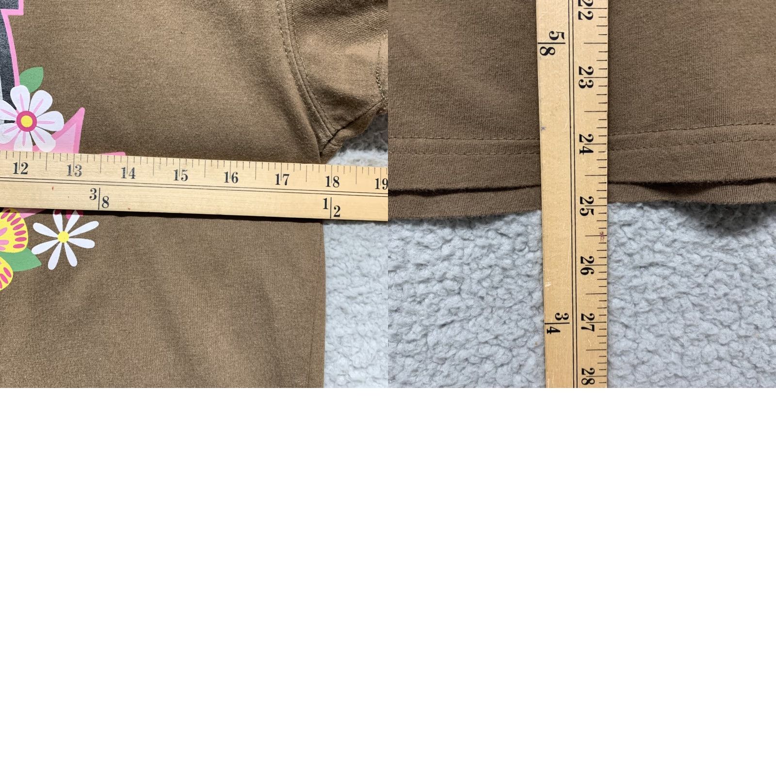John Deere John Deere T-Shirt Women's Size S/P Brown Large Graphic LOGO Horseshoe Flowers Size S / US 4 / IT 40 - 8 Thumbnail