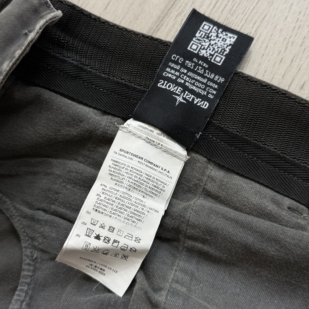 Stone Island Stone Island Type SL Grey Cotton Canvas Pants Size US 34 / EU 50 - 9 Thumbnail
