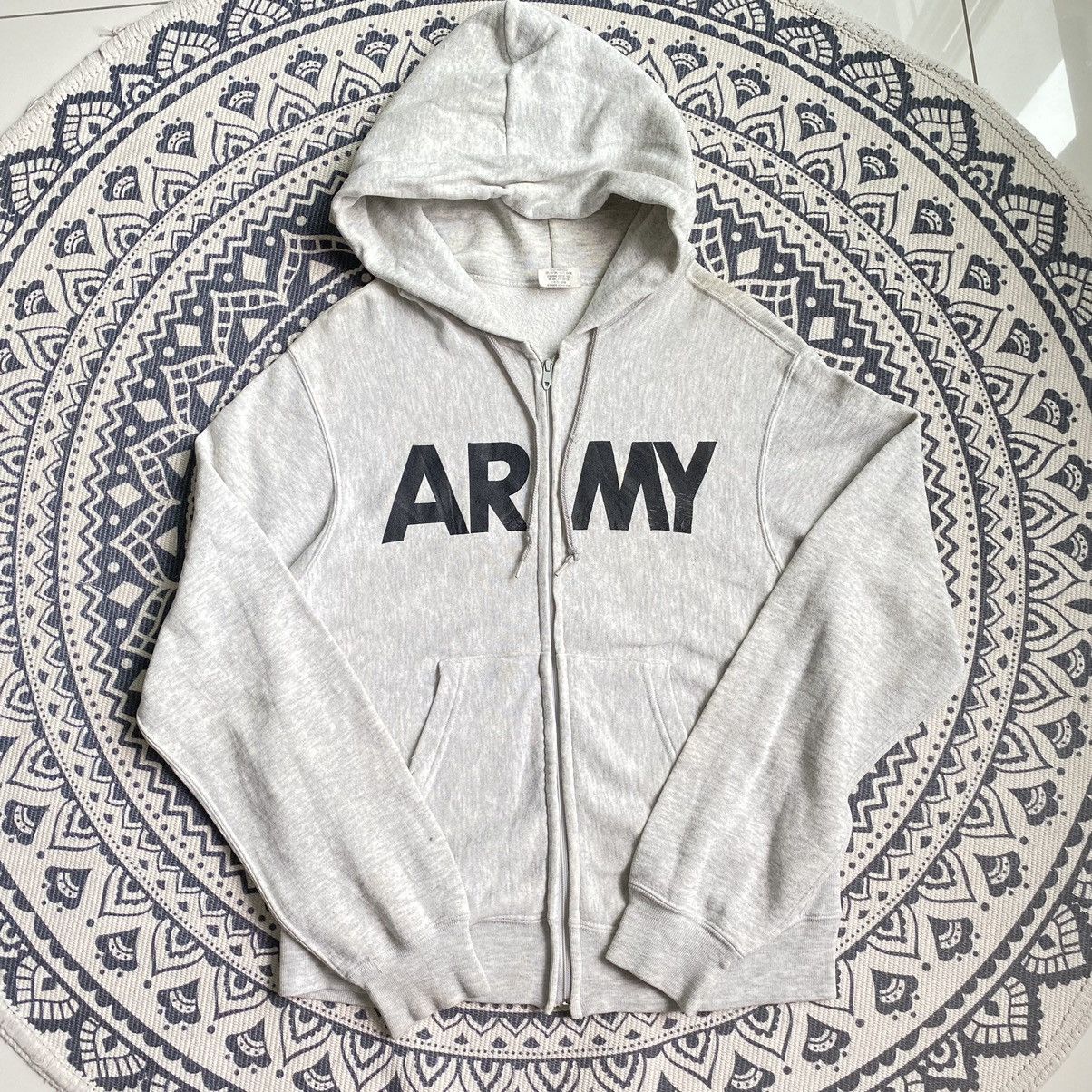 Vintage Thrashed Vintage 70s US Army Talon Zipper Sweatshirt Hoodie Size US S / EU 44-46 / 1 - 1 Thumbnail