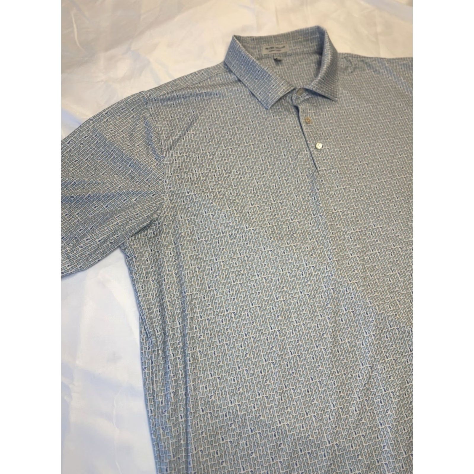 Peter Millar Peter Millar Summer Comfort Polo Golf Mens XL Blue Alcohol Drinks Cocktails AOP Size US XL / EU 56 / 4 - 3 Thumbnail