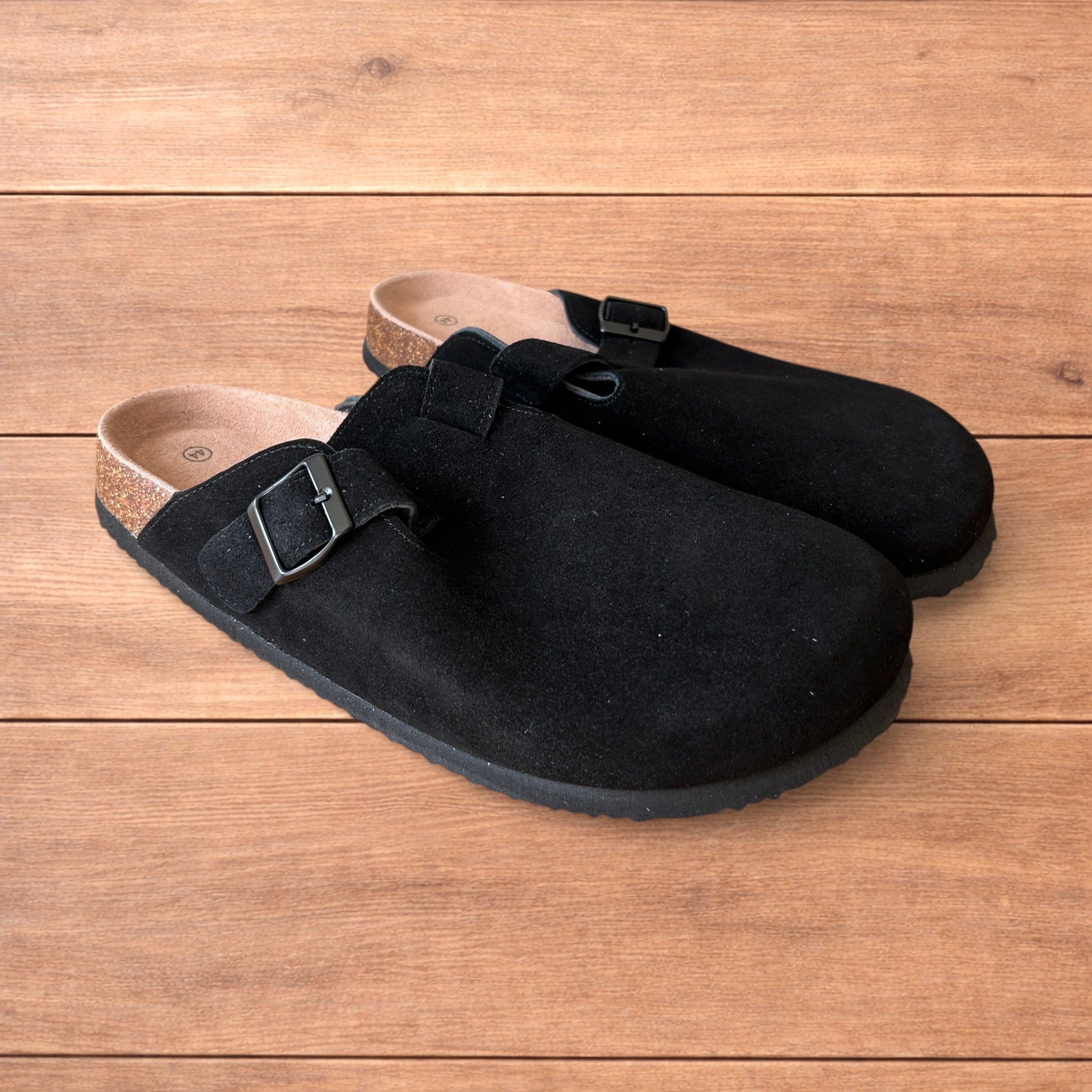Japanese Brand Lovely suede mules clogs shoes in black. Size US 11 / EU 44 - 3 Thumbnail