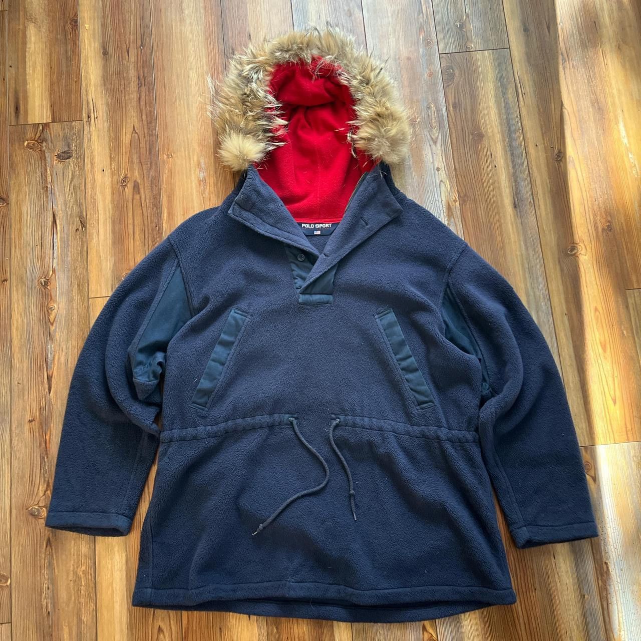 Polo Ralph Lauren Rare Vintage Polo Sport Fleece Parka w Fur Trim Hood M/L Size US M / EU 48-50 / 2 - 2 Thumbnail