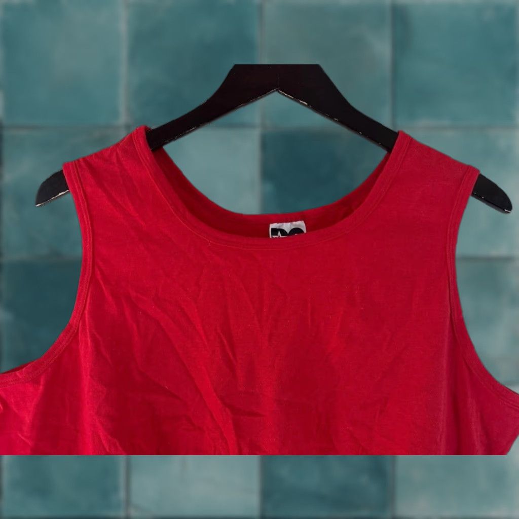 Vintage VINTAGE Don Alleson Cropped Tank Womens Large 90s Red Deadstock NWOT USA Made Tank Top Ladies M L Womens Mens Size L / US 10 / IT 46 - 1 Thumbnail