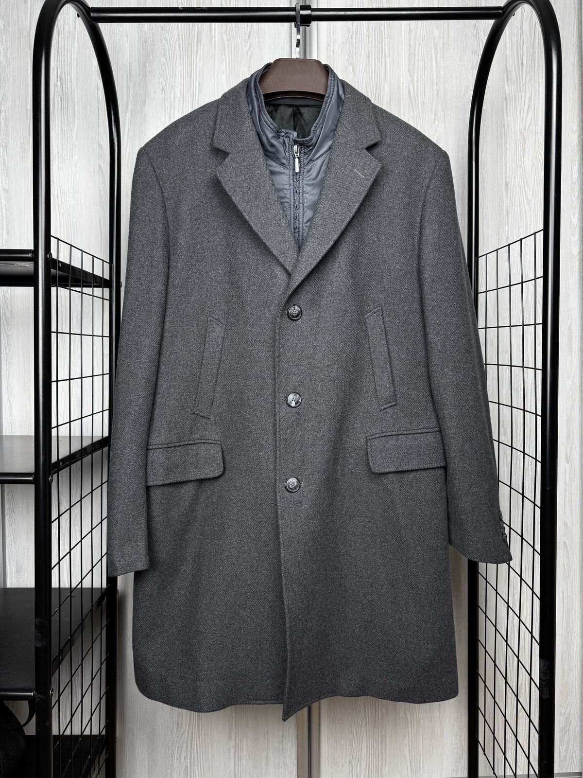 Ballantyne Ballantyne 100% Wool grey heavy coat with lining Italy made Size US XL / EU 56 / 4 - 2 Thumbnail