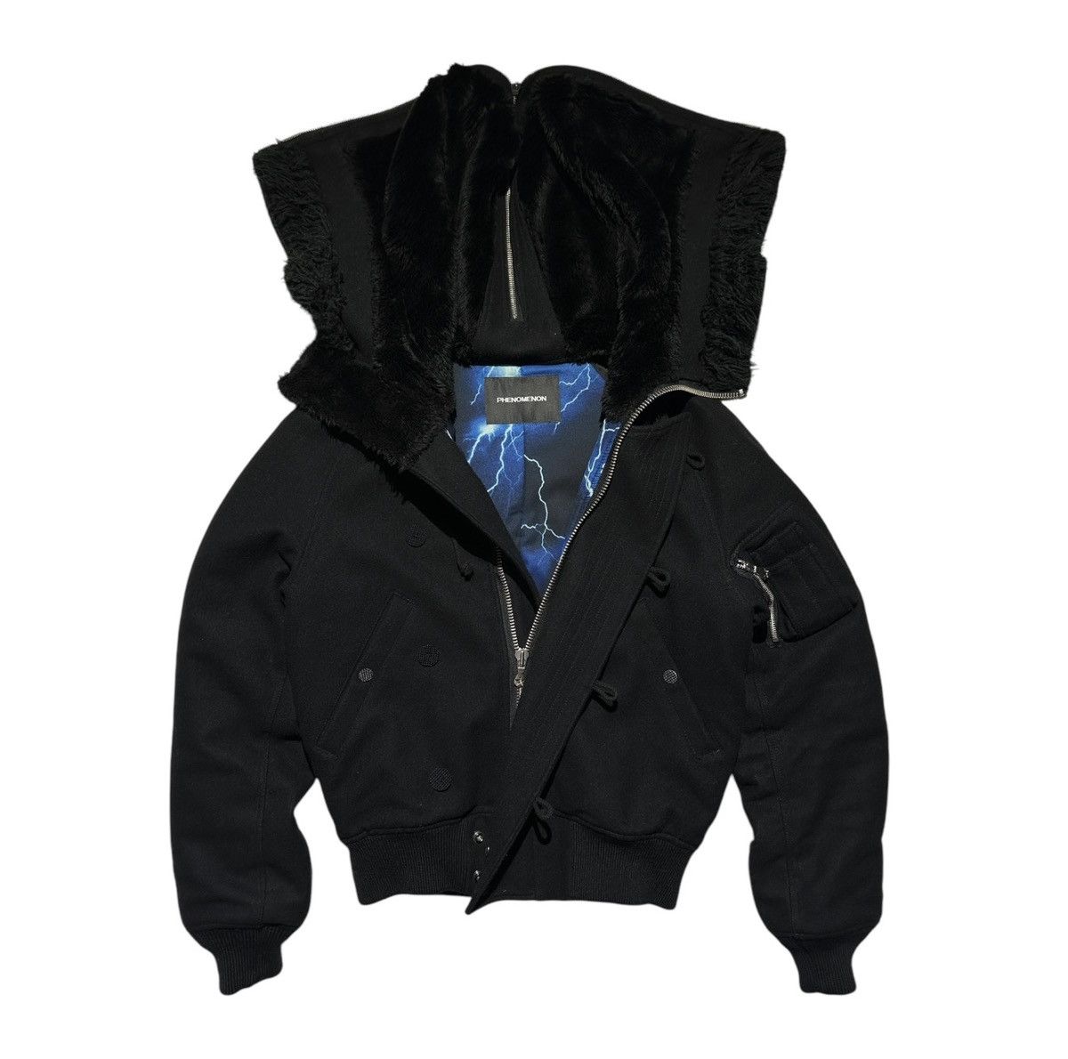 PHENOMENON FW11 wool fur heavyweight cropped hooded parka Size US M / EU 48-50 / 2 - 1 Thumbnail