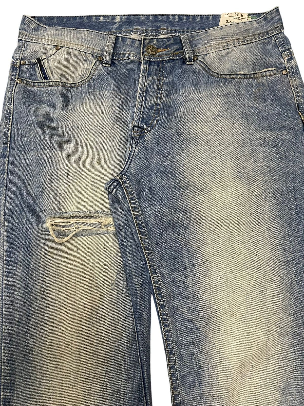 Diesel Vintage Diesel Industry Fade Wash Style Distress Loose Jeans Size US 34 / EU 50 - 4 Thumbnail