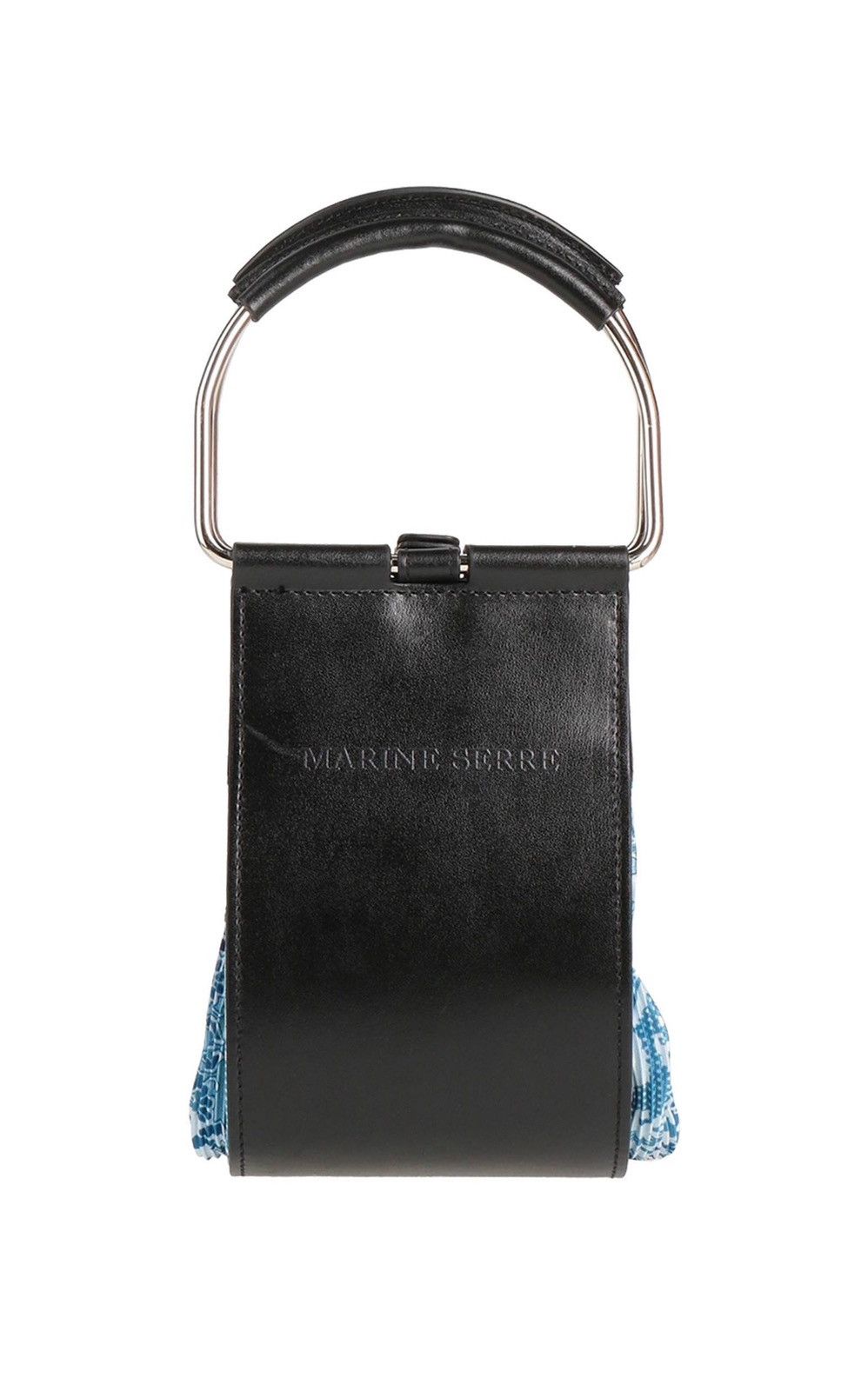 Marine Serre Marine Serre leather foldable popcorn bag black clutch gold Size ONE SIZE - 1 Thumbnail