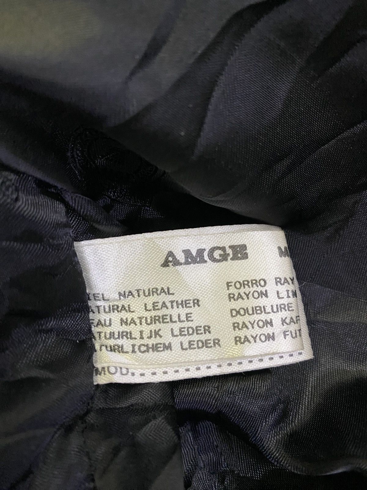Genuine Leather × Vintage Rare Vintage AMGE Leather Jacket Cardigan Size US L / EU 52-54 / 3 - 11 Thumbnail