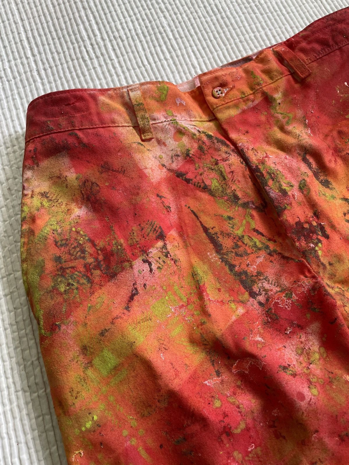 Handmade Ugly Madras Hand Painted Camo Pants Size US 32 / EU 48 - 13 Thumbnail