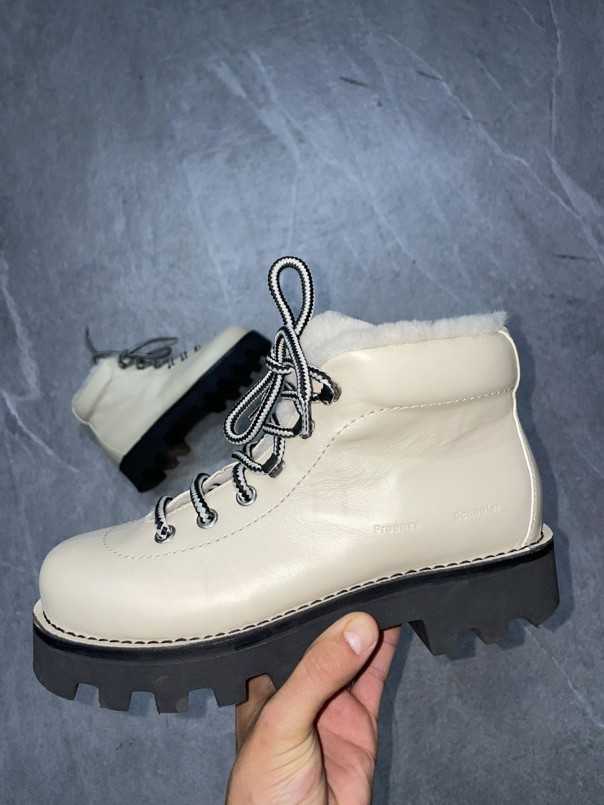 Proenza Schouler Proenza Schouler Beige Shearling Hiking boots Size US 10 / IT 40 - 8 Thumbnail