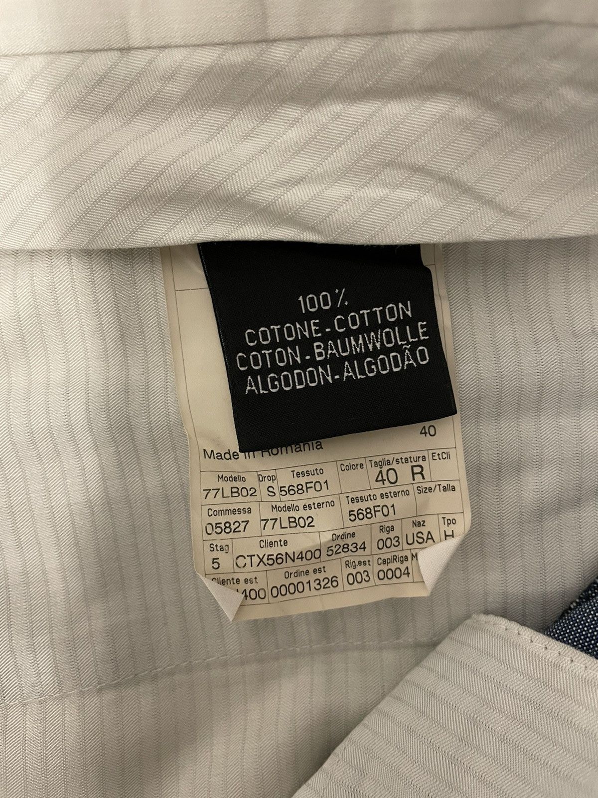 Ermenegildo Zegna Micro Nailhead Flat Front Cotton Trouser Size US 39 - 6 Thumbnail